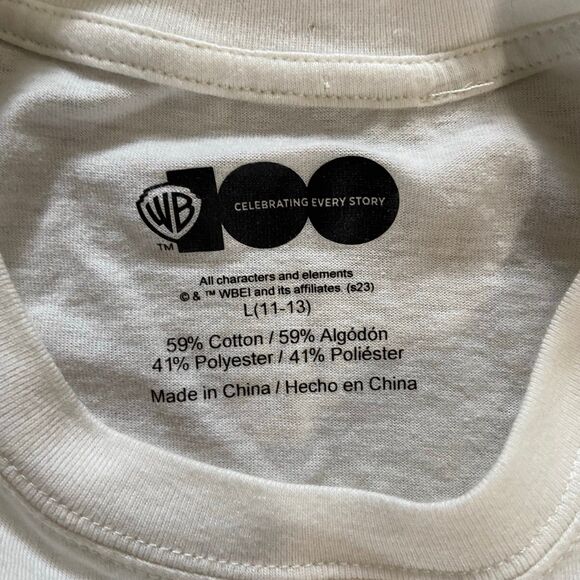 Warner Bros 100 Looney Tunes Daffy Duck Pennywise IT T-shirt YL AXS - Picture 3 of 4